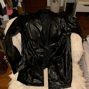 Black leather jacket